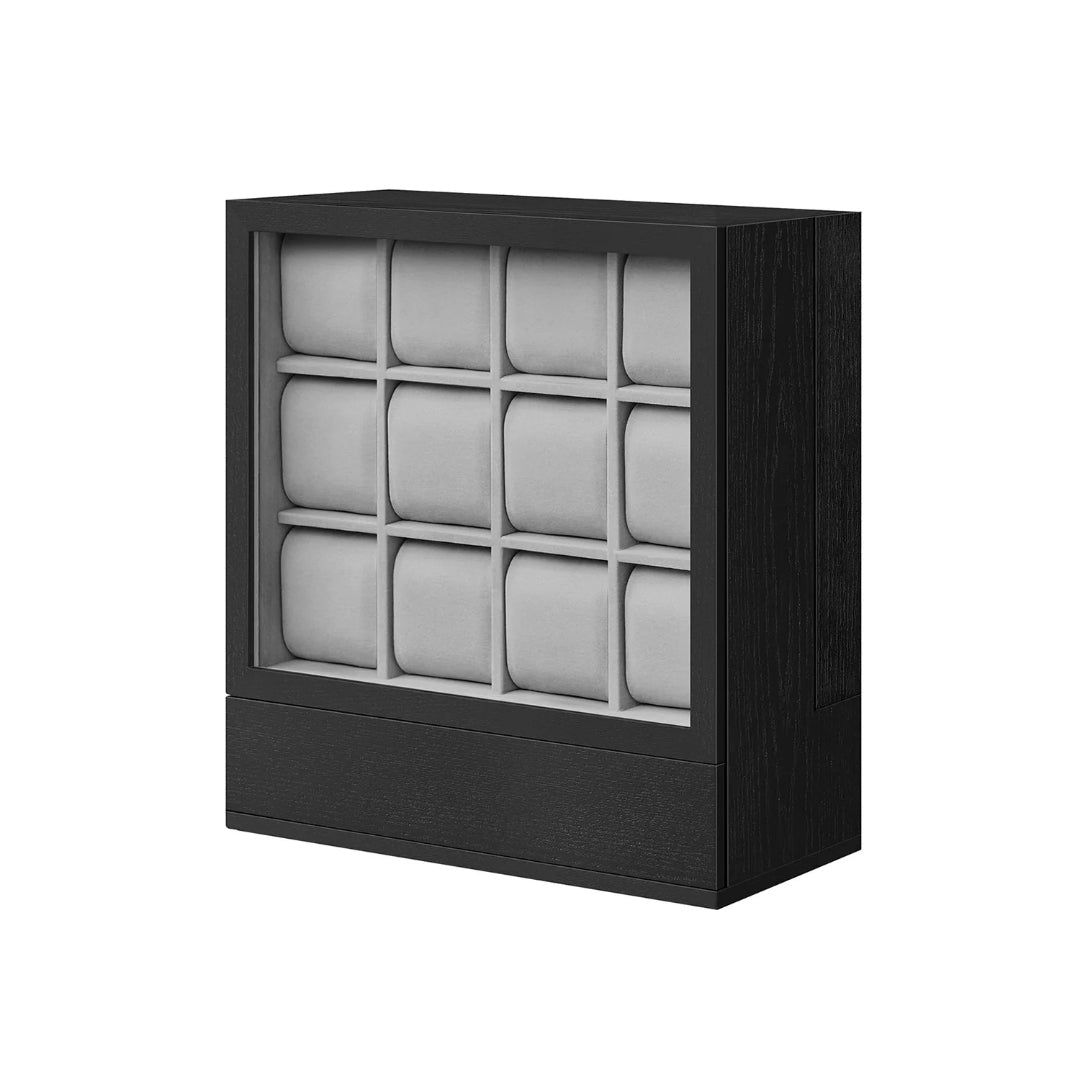 Wooden Watch Box 12 Slot Organizer With Glass Window – product view 2 | Ridgefield Furniture