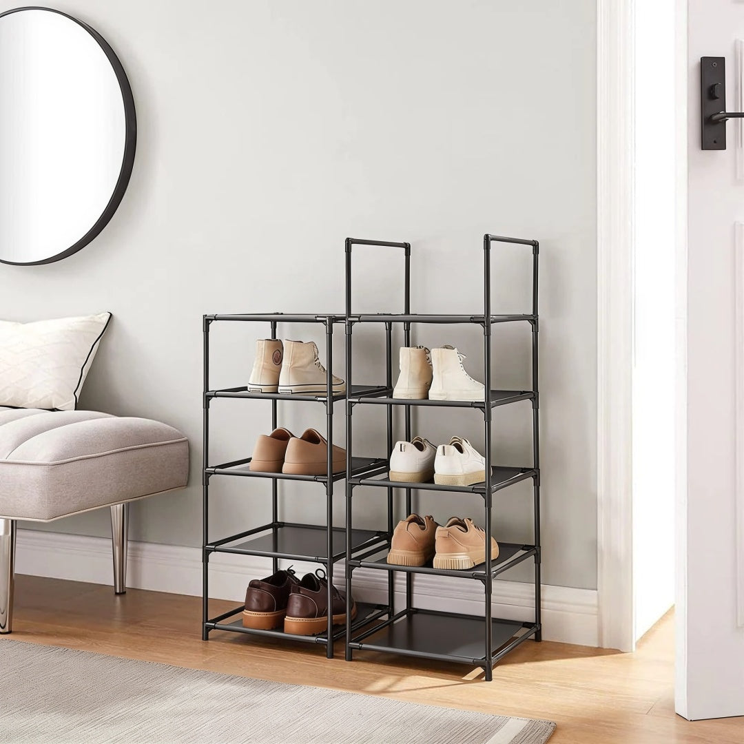 10 Tier Shoe Rack With Metal Frame – product view 12 | Ridgefield Furniture