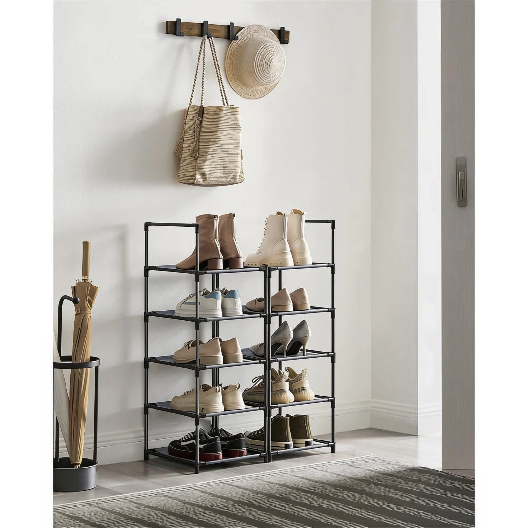 10 Tier Shoe Rack With Metal Frame – product view 23 | Ridgefield Furniture