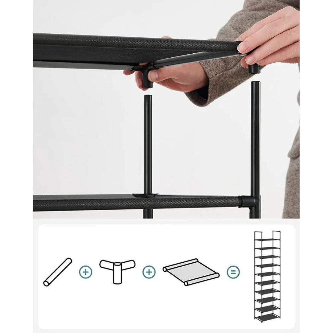 10 Tier Shoe Rack For Closet – product view 6 | Ridgefield Furniture