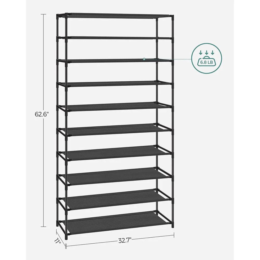 10 Tier Shoe Rack For Closet – product view 7 | Ridgefield Furniture
