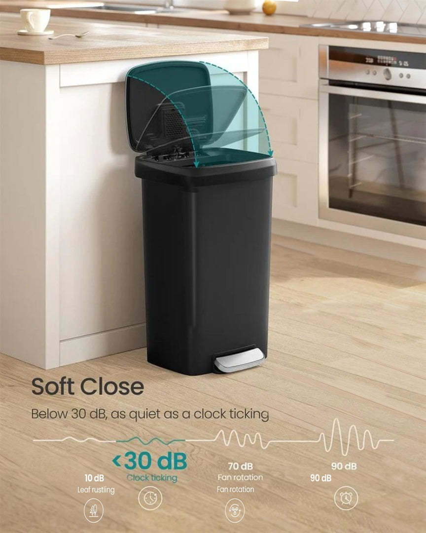 12-Gallon Kitchen Trash Can with Soft-Close Lid and Pedal – product view 3 | Ridgefield Furniture