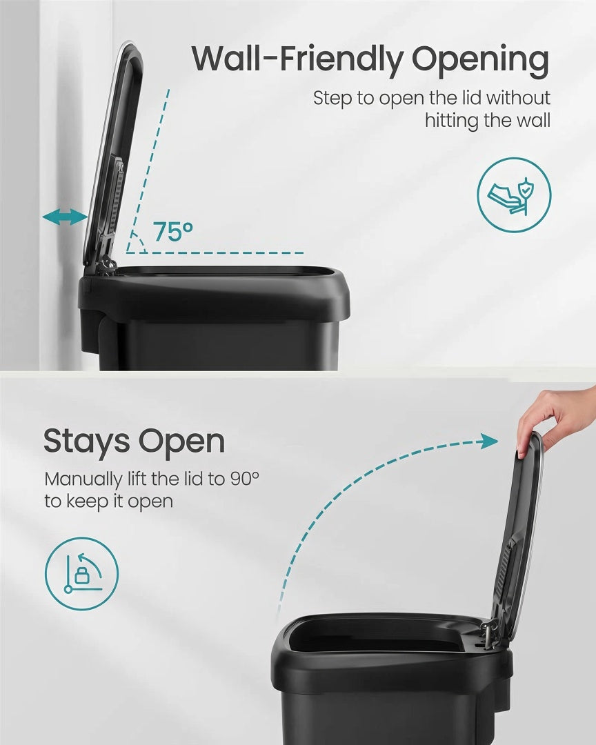 12-Gallon Kitchen Trash Can with Soft-Close Lid and Pedal – product view 7 | Ridgefield Furniture