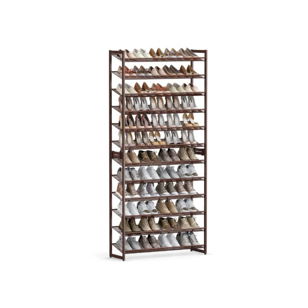 12 Tier Shoe Rack With Metal Shelves – product view 1 | Ridgefield Furniture