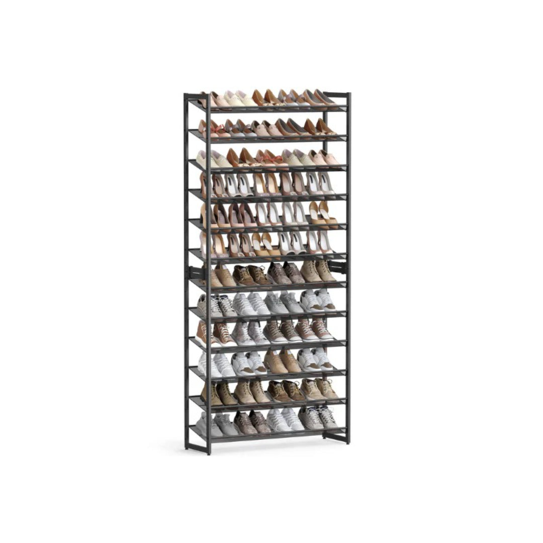 12 Tier Shoe Rack With Metal Shelves – product view 2 | Ridgefield Furniture