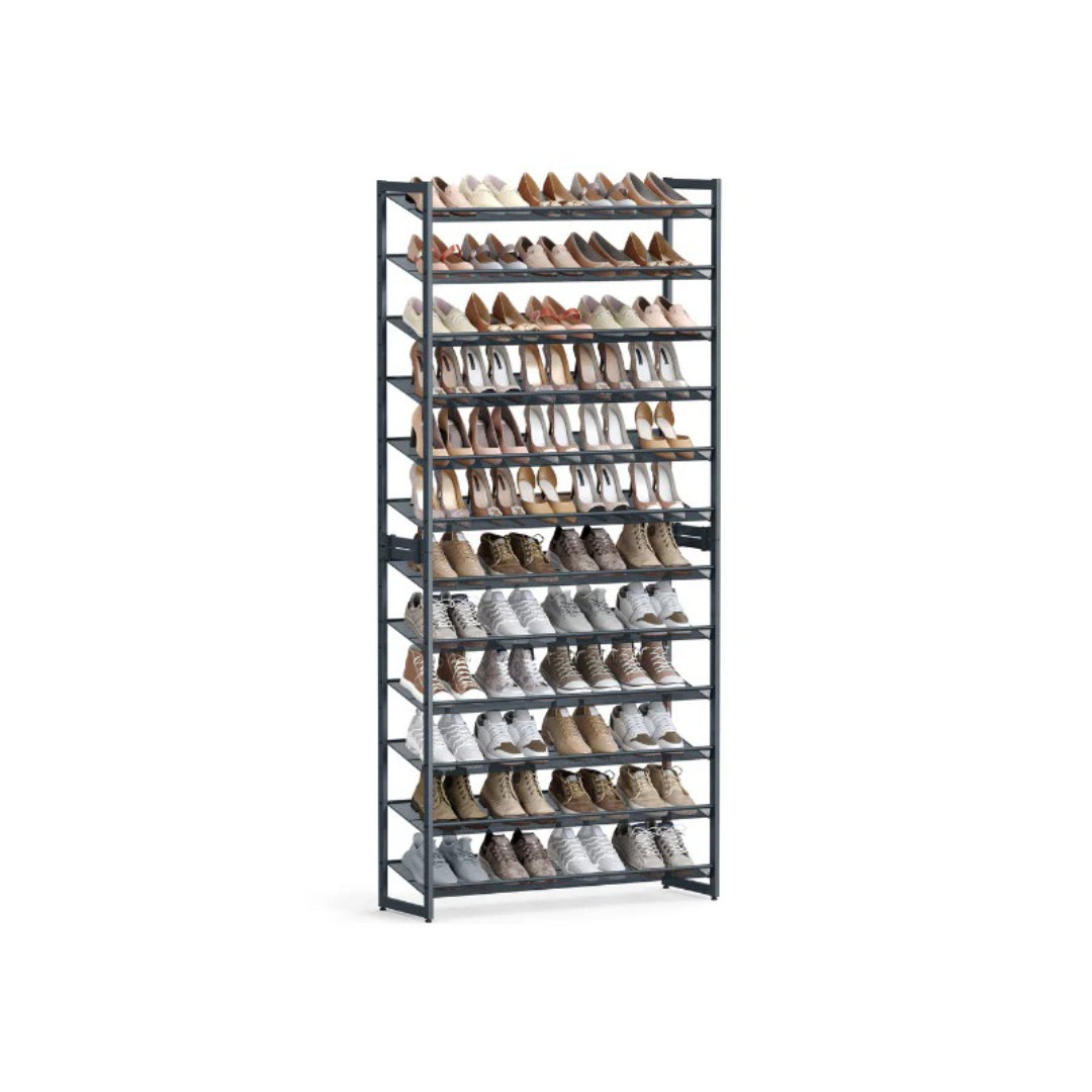 12 Tier Shoe Rack With Metal Shelves – product view 3 | Ridgefield Furniture