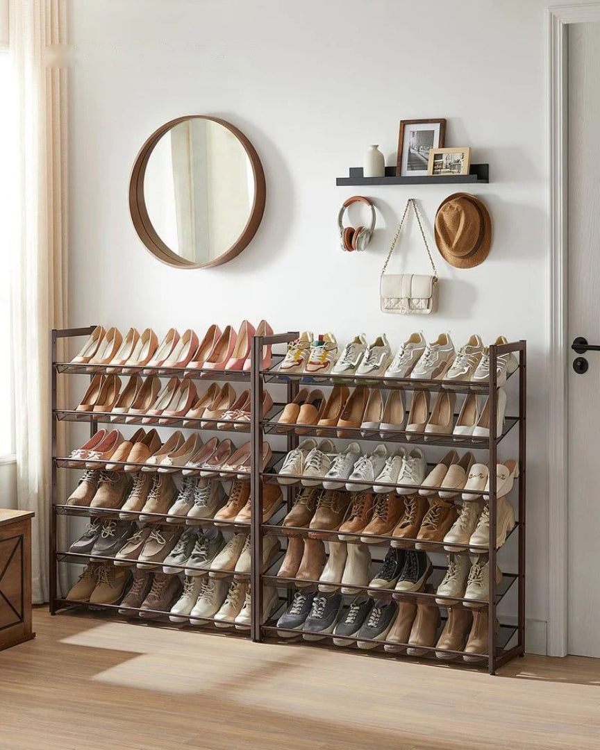 12 Tier Shoe Rack With Metal Shelves – product view 4 | Ridgefield Furniture
