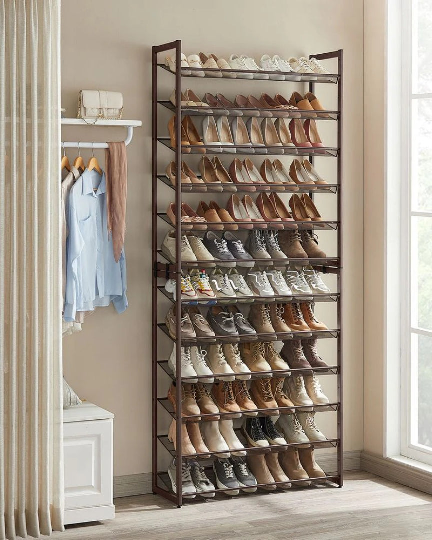 12 Tier Shoe Rack With Metal Shelves – product view 5 | Ridgefield Furniture