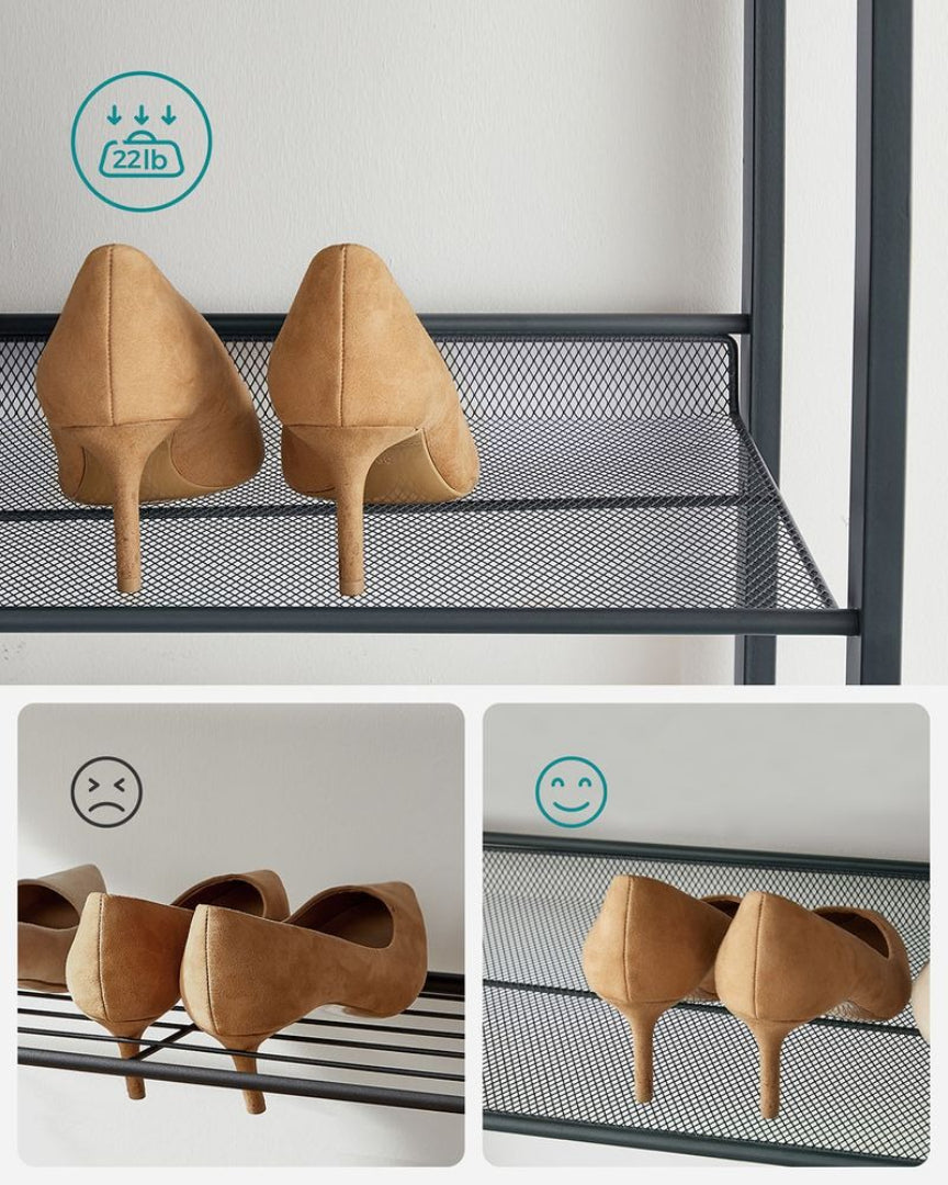 12 Tier Shoe Rack With Metal Shelves – product view 11 | Ridgefield Furniture