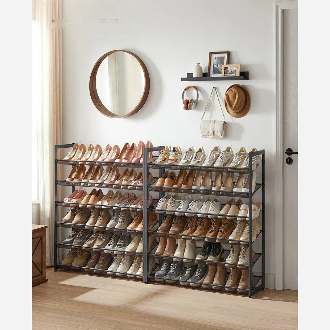 12 Tier Shoe Rack With Metal Shelves – product view 12 | Ridgefield Furniture