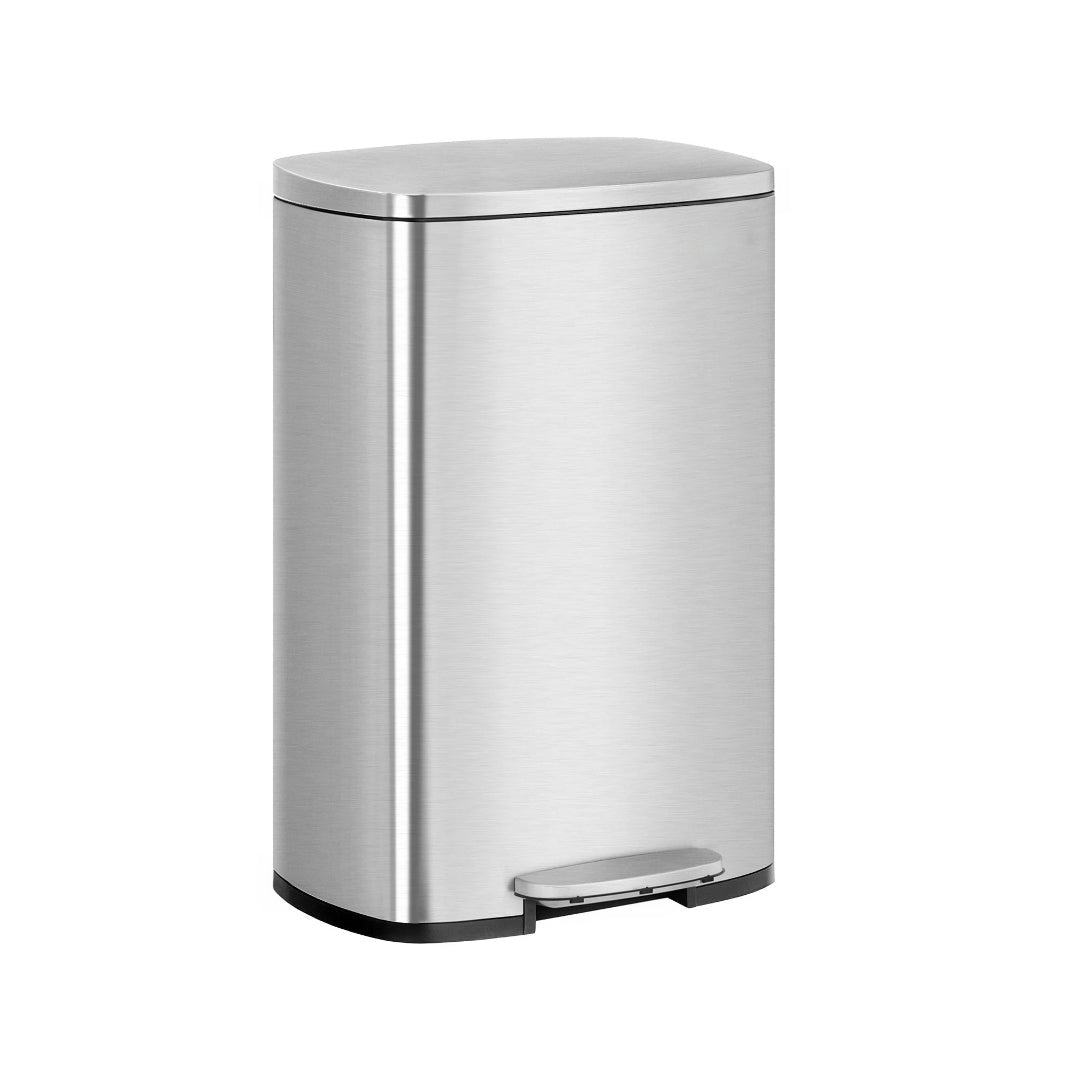 13-Gallon Stainless Steel Step Trash Can with Soft-Close Lid – product view 4 | Ridgefield Furniture