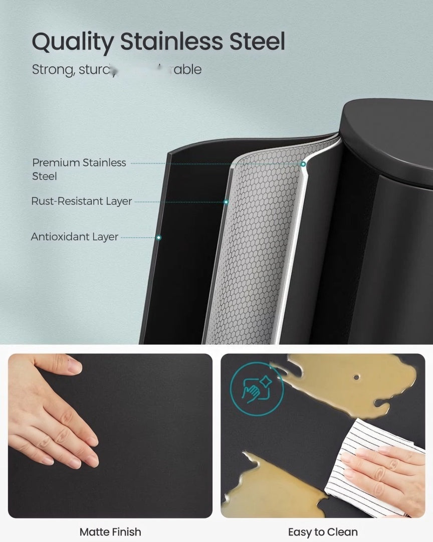 13-Gallon Stainless Steel Step Trash Can with Soft-Close Lid – product view 10 | Ridgefield Furniture