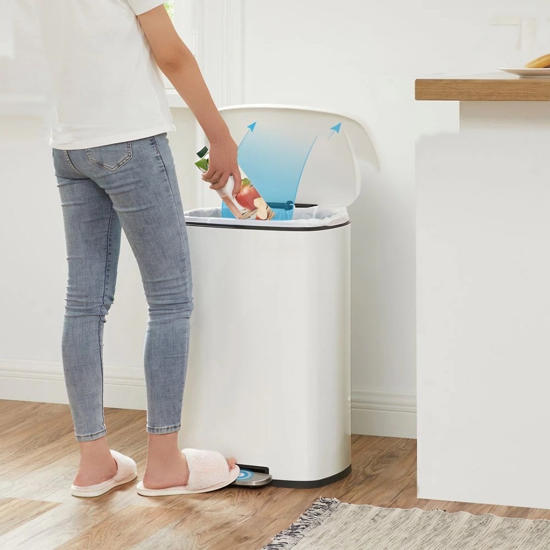 13-Gallon Stainless Steel Step Trash Can with Soft-Close Lid – product view 14 | Ridgefield Furniture