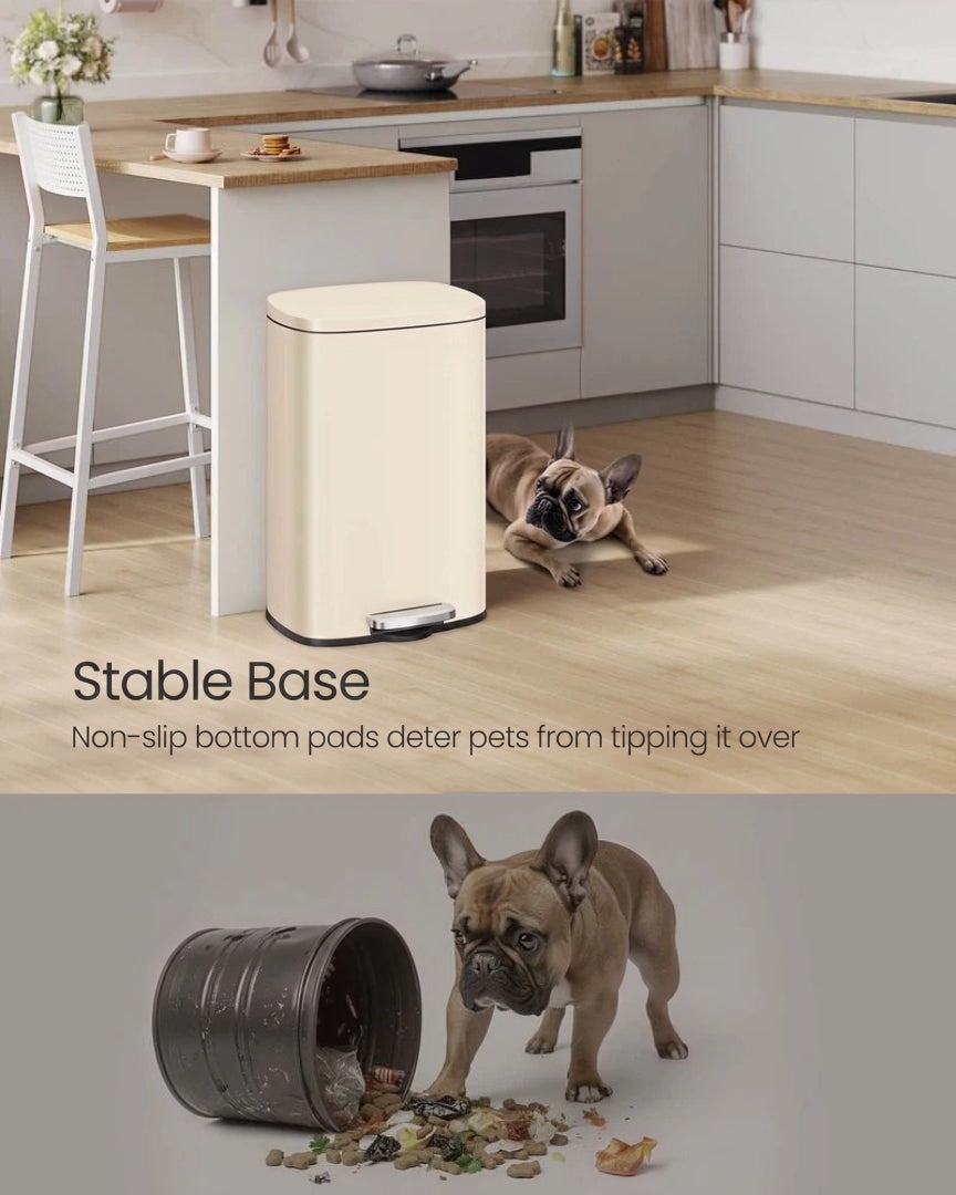 13-Gallon Stainless Steel Step Trash Can with Soft-Close Lid – product view 35 | Ridgefield Furniture