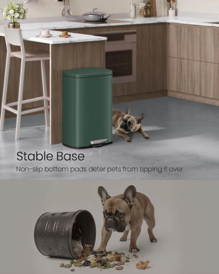 13-Gallon Stainless Steel Step Trash Can with Soft-Close Lid – product view 40 | Ridgefield Furniture