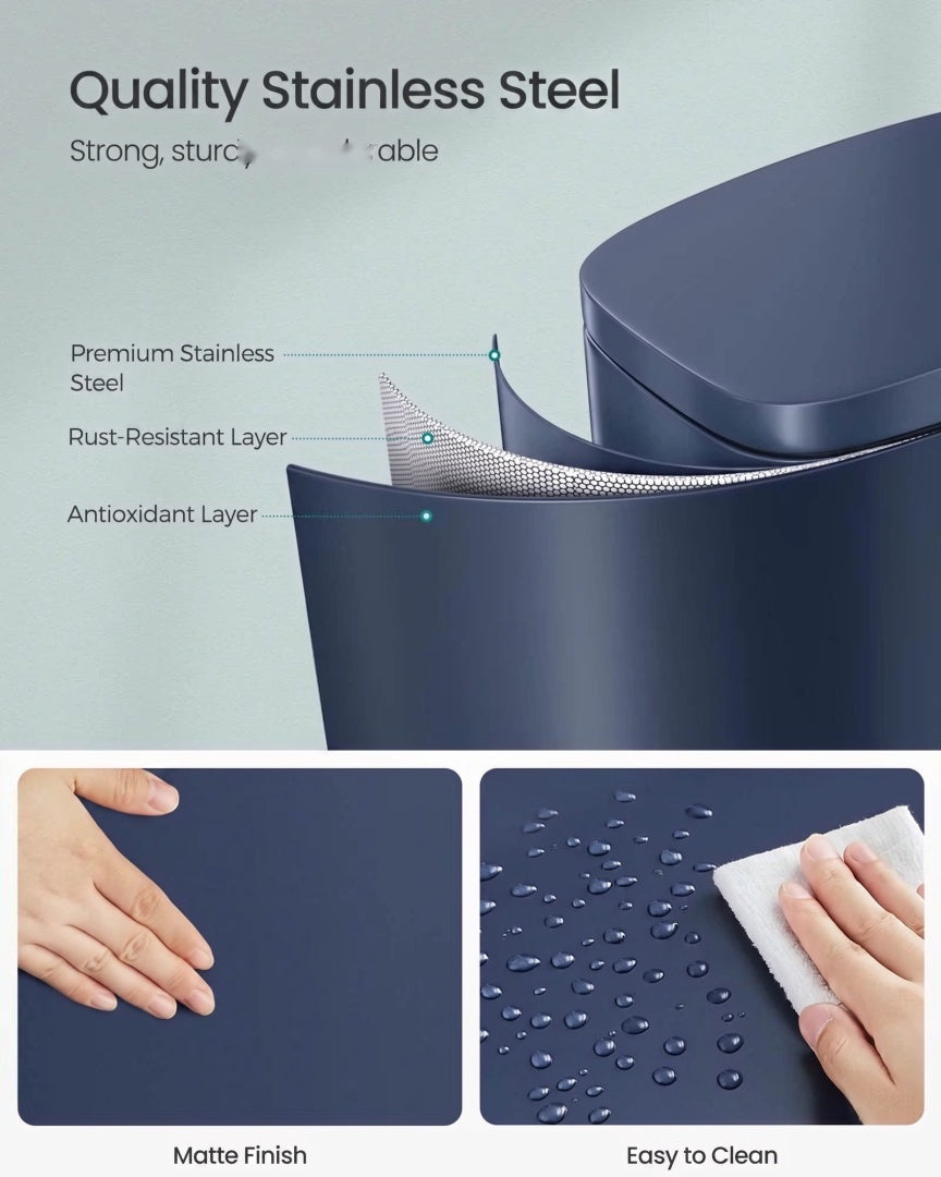 13-Gallon Stainless Steel Step Trash Can with Soft-Close Lid – product view 42 | Ridgefield Furniture