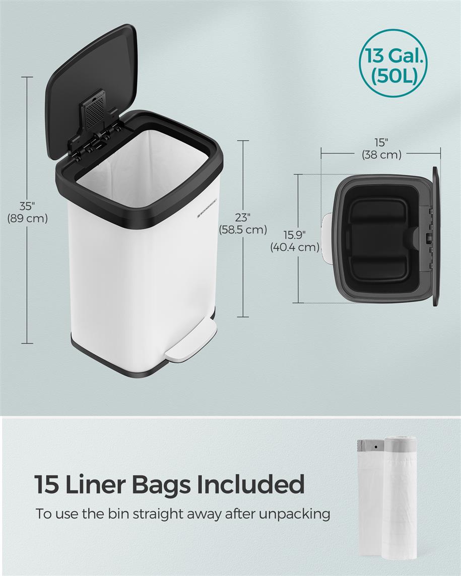 13-Gallon Stainless Steel Trash Can - product photo 21