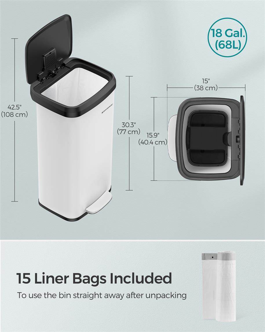 13-Gallon Stainless Steel Trash Can - product photo 48