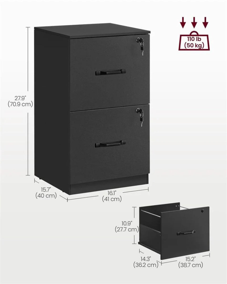 2 Drawer Vertical File Cabinet With Lock – product view 7 | Ridgefield Furniture
