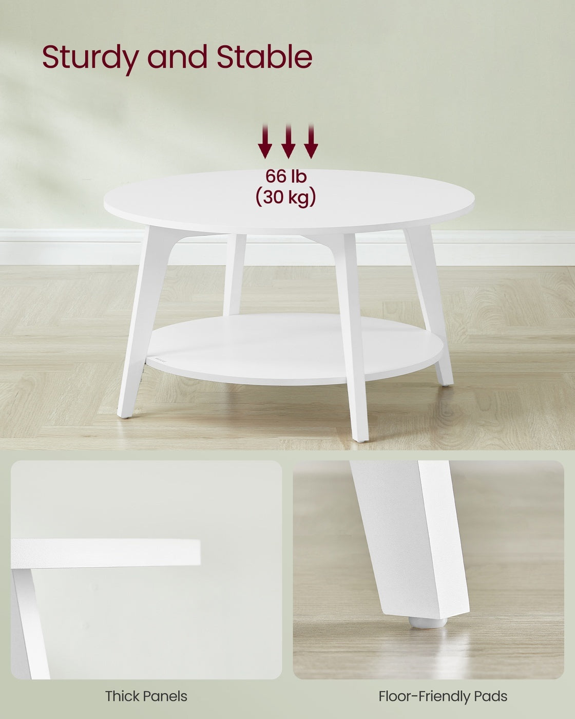 2 Tier Round Coffee Table - product photo 04