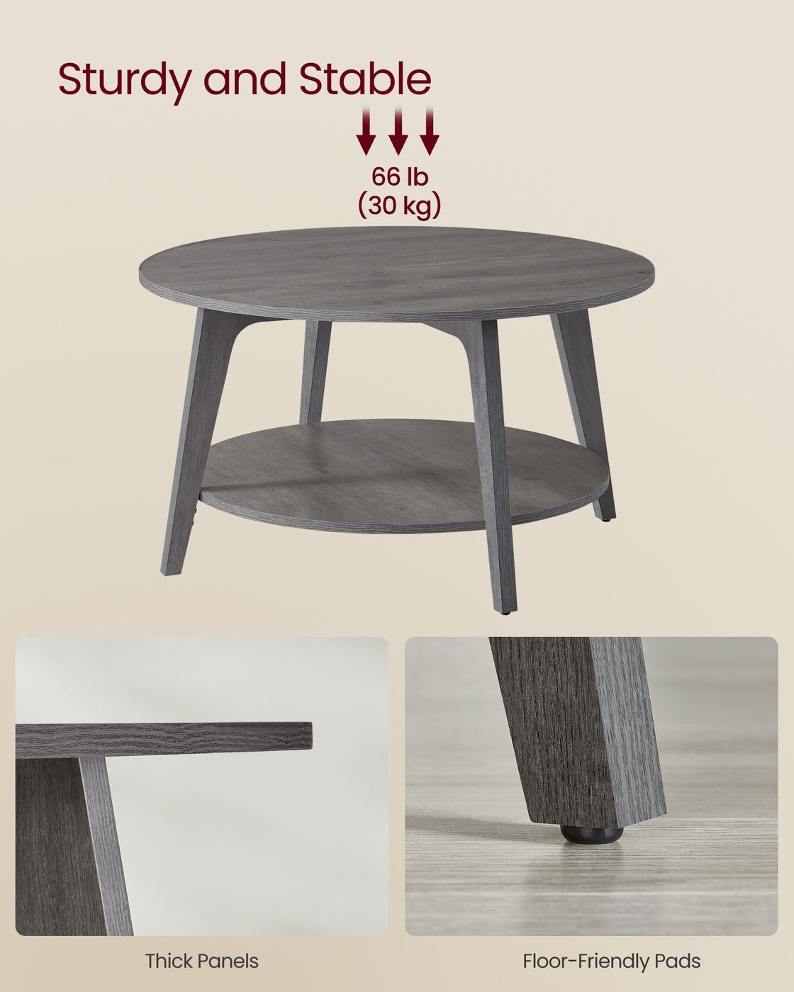 2 Tier Round Coffee Table - product photo 11