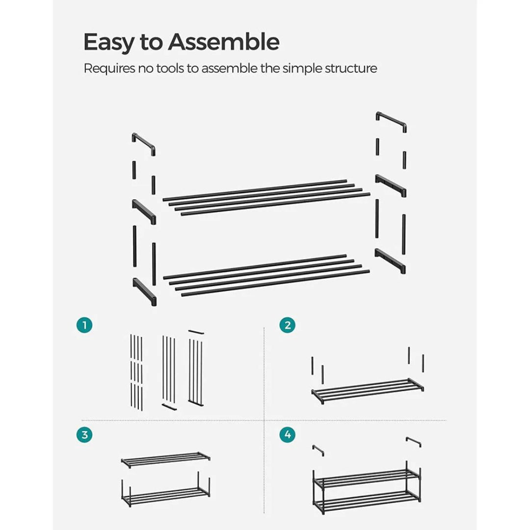 2/3/4/10 Tier Metal Shoe Rack – product view 12 | Ridgefield Furniture