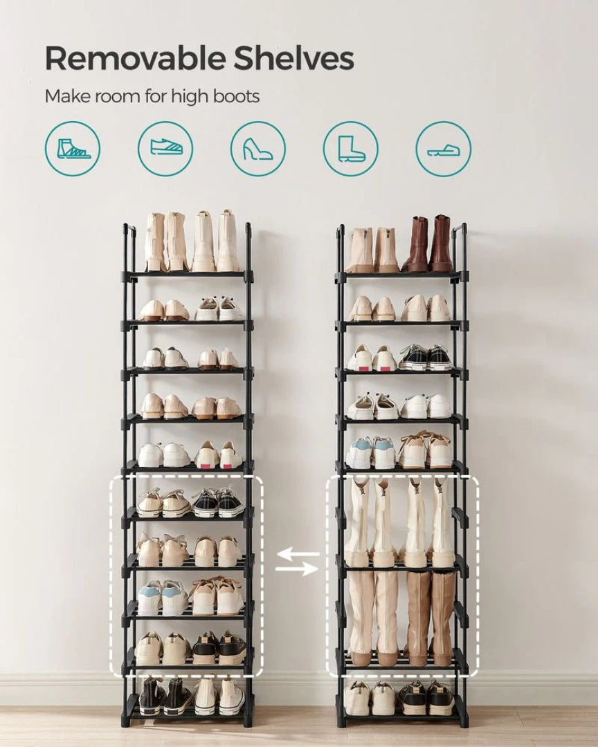 2/3/4/10 Tier Metal Shoe Rack – product view 27 | Ridgefield Furniture