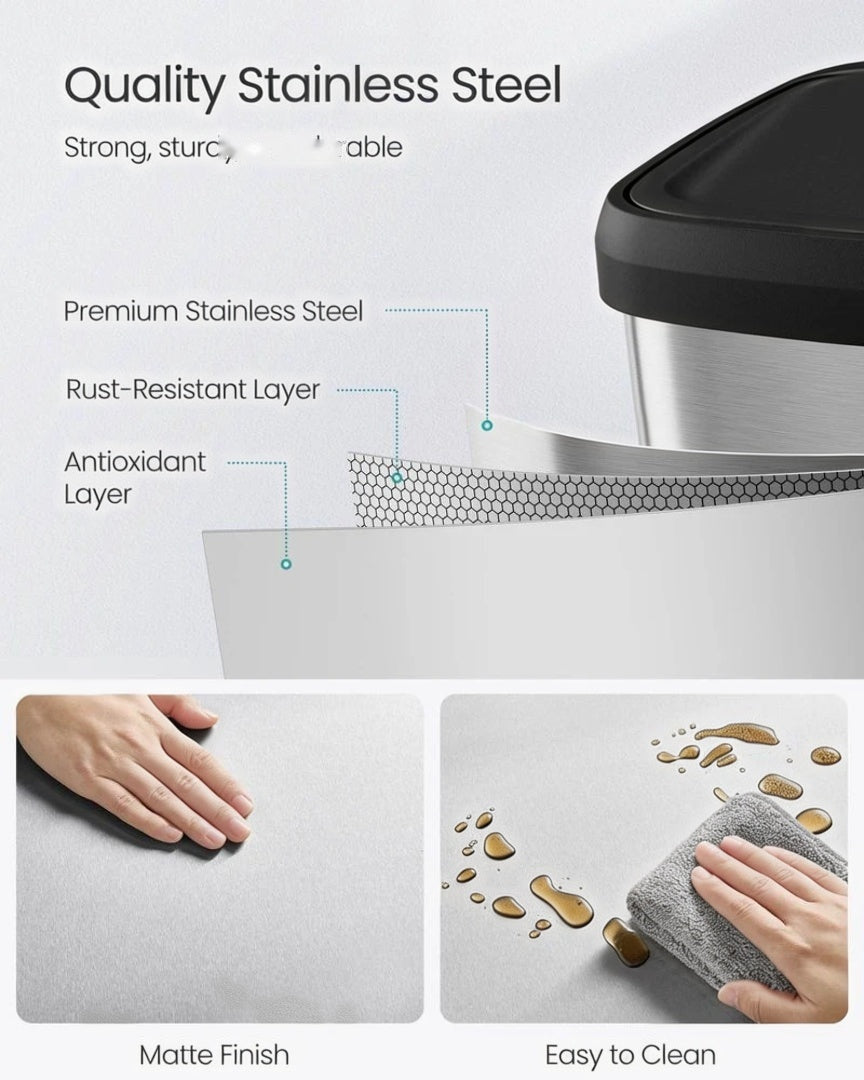 21-Gallon Stainless Steel Kitchen Trash Can with Soft-Close Lid – product view 5 | Ridgefield Furniture