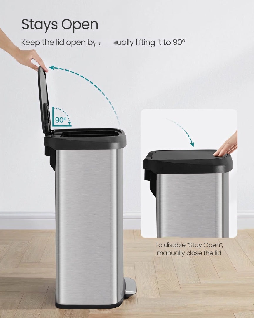21-Gallon Stainless Steel Kitchen Trash Can with Soft-Close Lid – product view 6 | Ridgefield Furniture