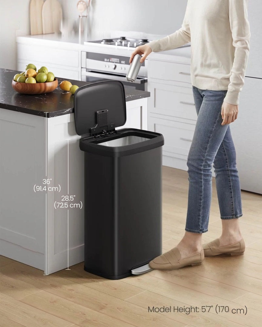 21-Gallon Stainless Steel Kitchen Trash Can with Soft-Close Lid – product view 9 | Ridgefield Furniture