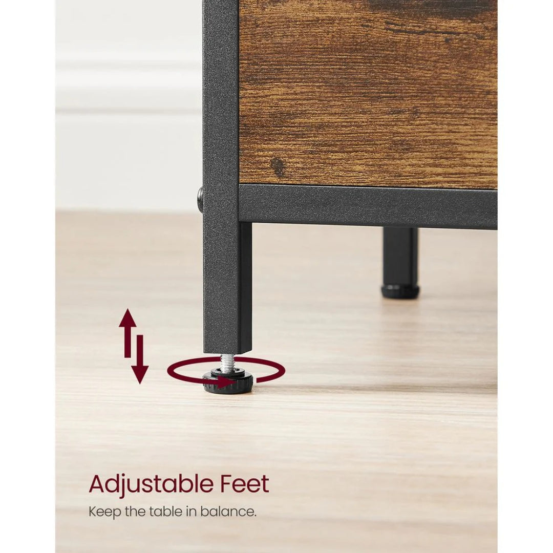 24-Inch Side Table with 2 Fabric Drawers and Storage Shelf – product view 12 | Ridgefield Furniture