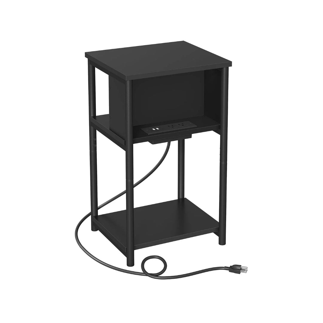 3 Tier End Table With USB Ports And Power Outlets – product view 3 | Ridgefield Furniture