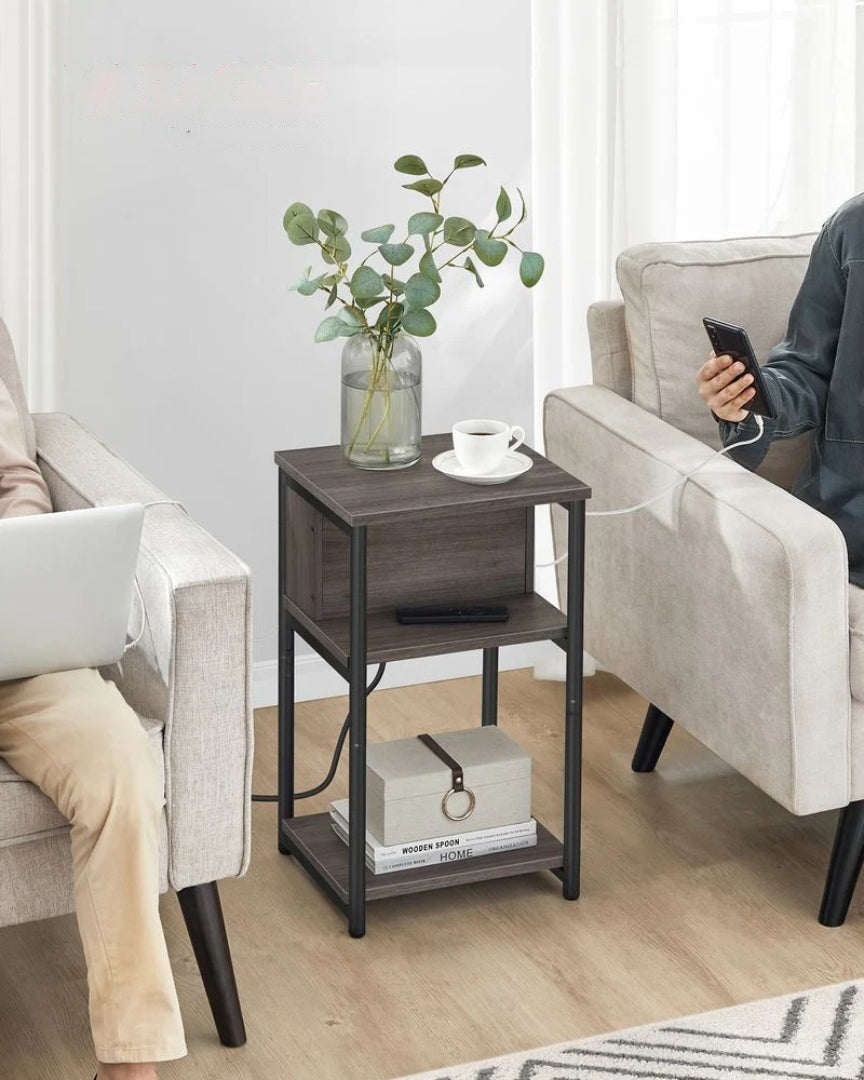3 Tier End Table With USB Ports And Power Outlets – product view 16 | Ridgefield Furniture