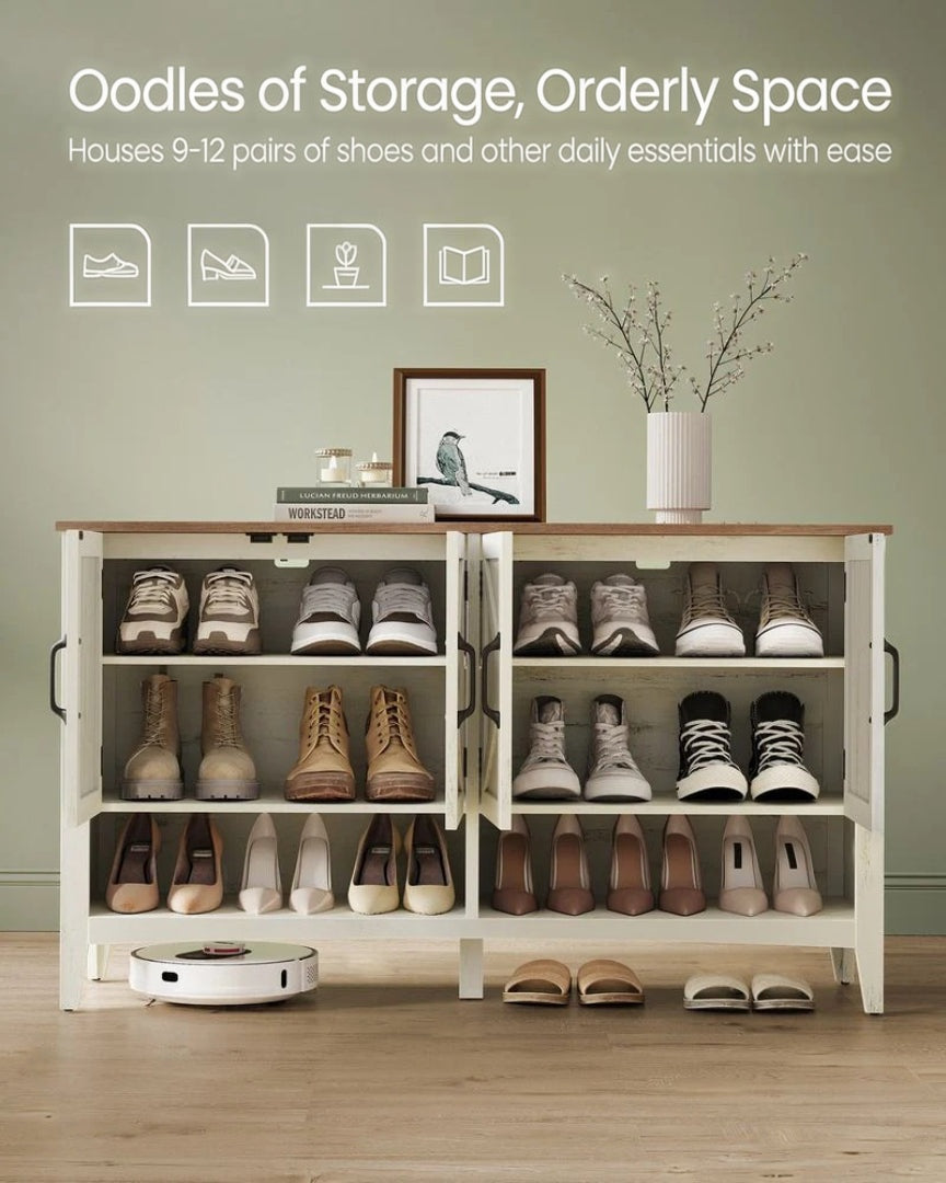 3 Tier Shoe Cabinet With Adjustable Shelf – product view 4 | Ridgefield Furniture