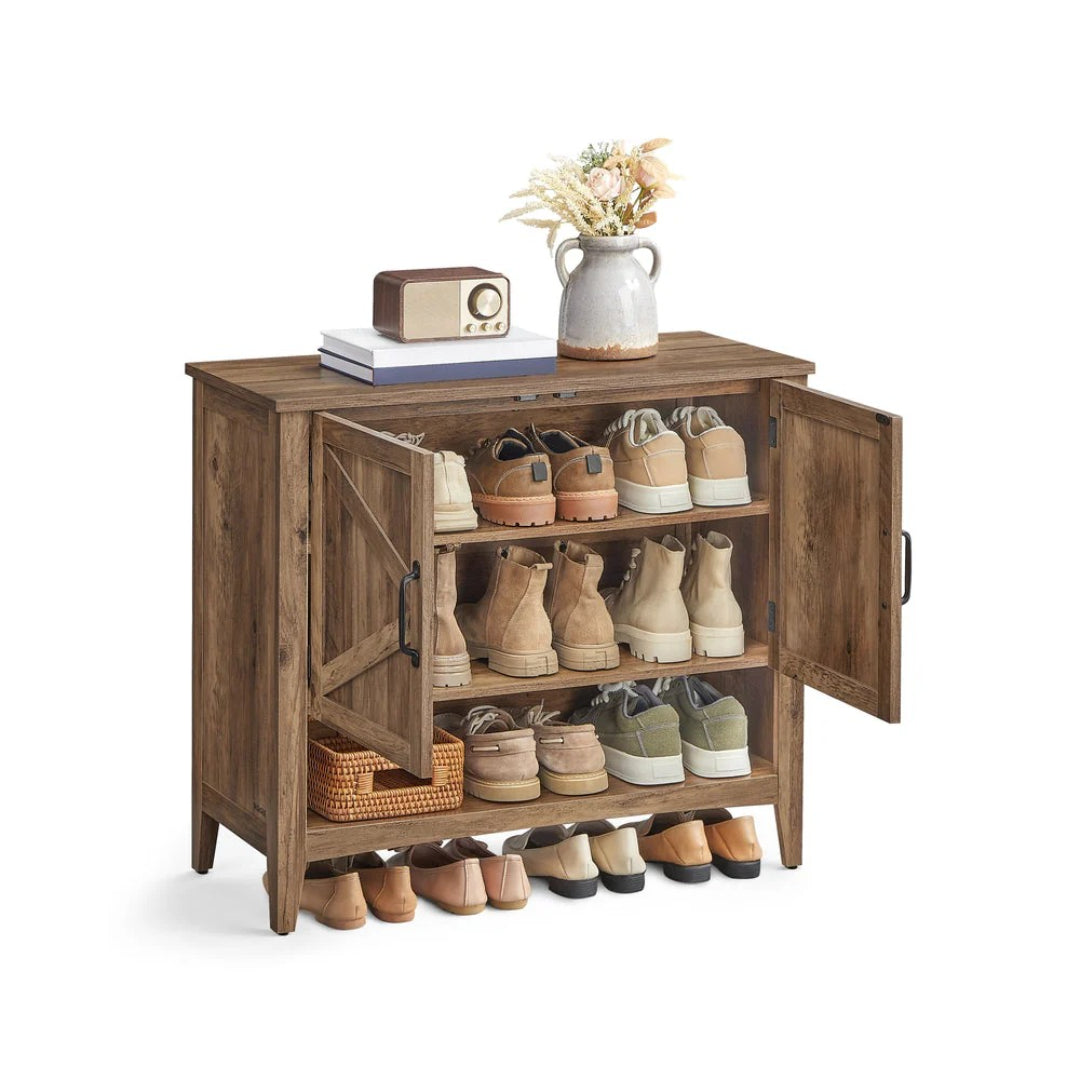 3 Tier Shoe Cabinet With Adjustable Shelf Storage Organizer – product view 2 | Ridgefield Furniture