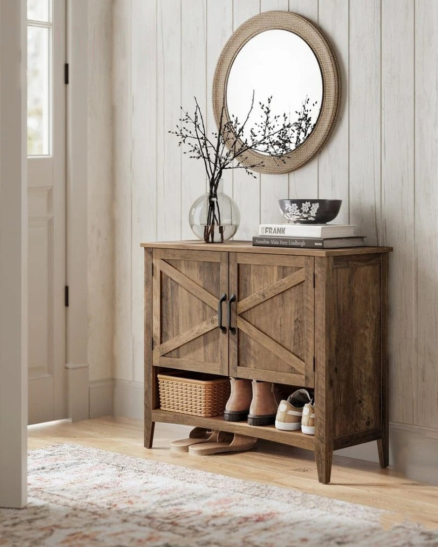 3 Tier Shoe Cabinet With Adjustable Shelf Storage Organizer – product view 9 | Ridgefield Furniture