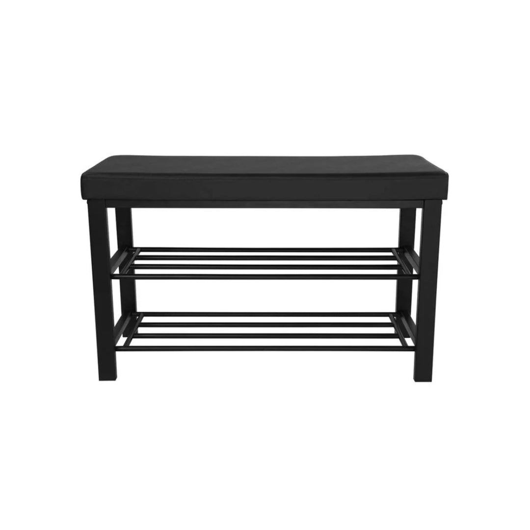 3 Tier Shoe Bench With Cushion & Storage Shelves Entryway Unit – product view 3 | Ridgefield Furniture