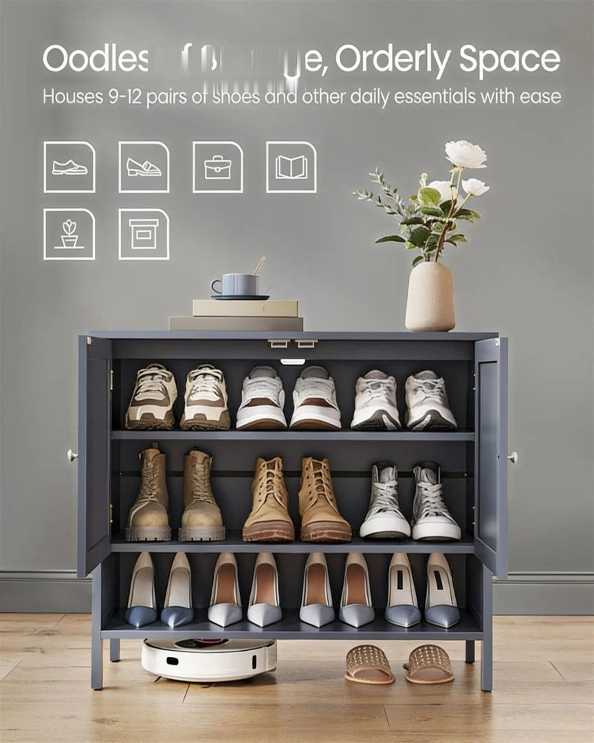 3-Tier Shoe Storage Cabinet with Adjustable Shelf – product view 4 | Ridgefield Furniture