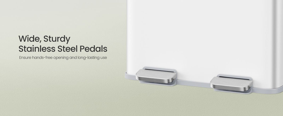 30L X 2 Trash Bin, Dual Pedal, Soft-Close, Stainless Steel, 15 Liners - product photo 30