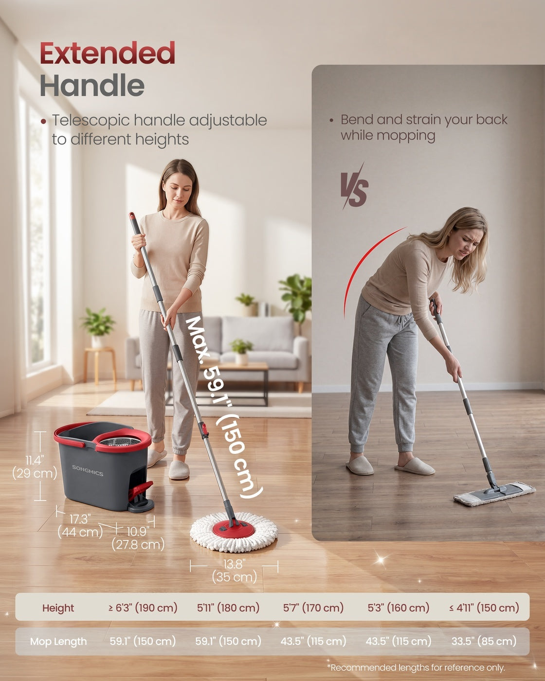360° Spin Mop & Bucket Set With Foot Pedal Wringer And Reusable Microfiber Pads - product photo 06