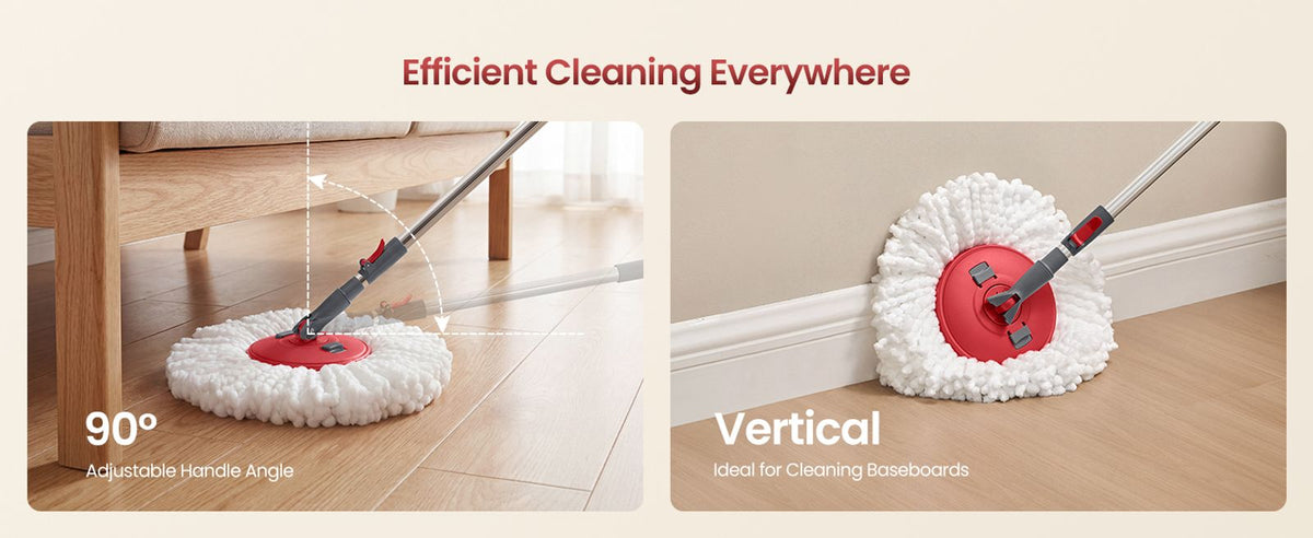 360° Spin Mop & Bucket Set With Foot Pedal Wringer And Reusable Microfiber Pads - product photo 11