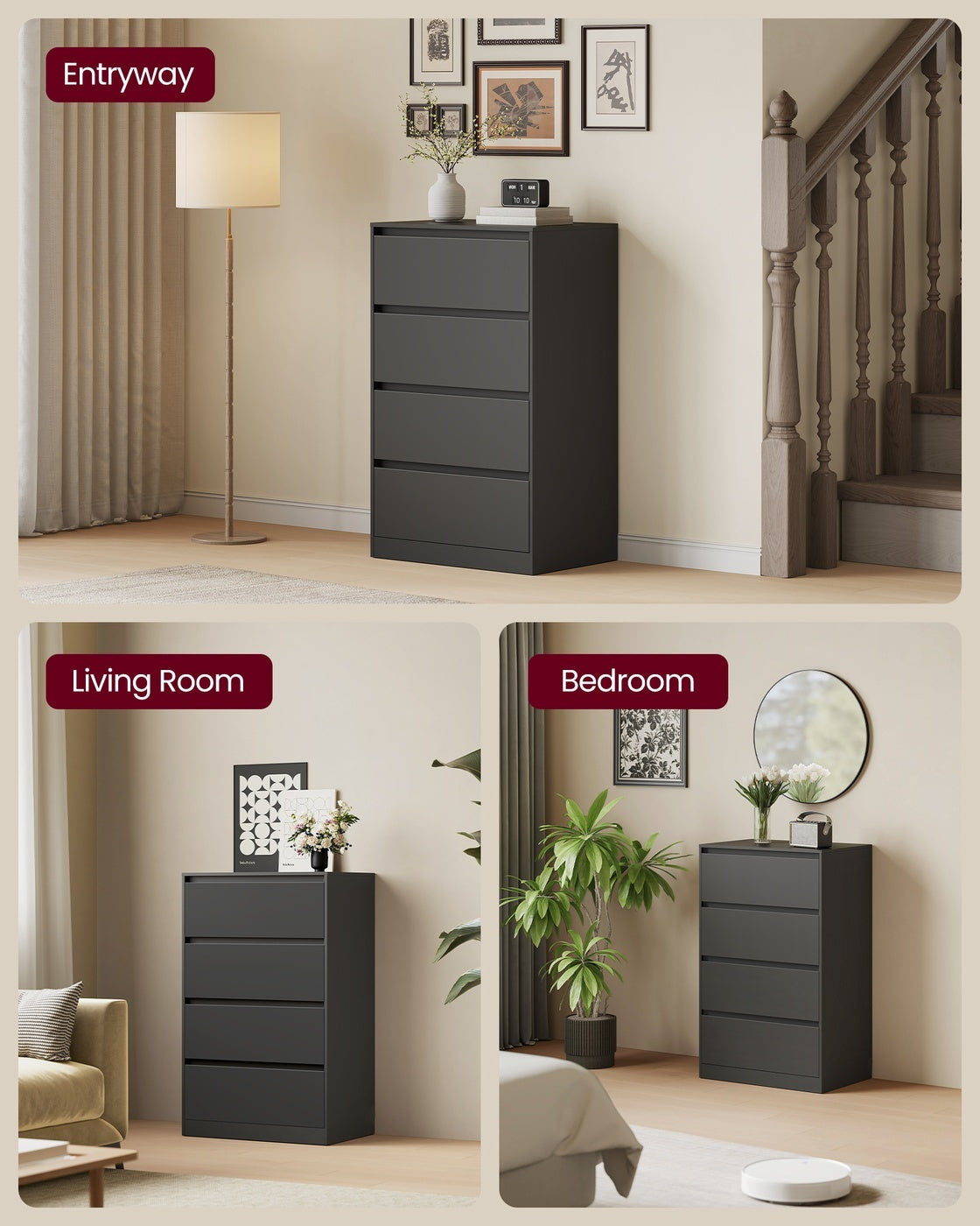 4 Drawer Dresser For Bedroom, Chest Of Drawers Storage Tower Unit - product photo 16