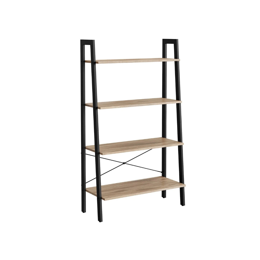 4 Tier Ladder Shelf With Steel Frame – product view 2 | Ridgefield Furniture