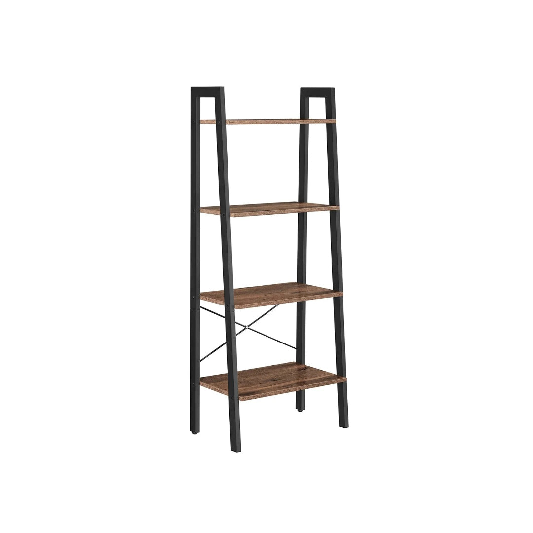 4 Tier Ladder Shelf With Steel Frame – product view 3 | Ridgefield Furniture