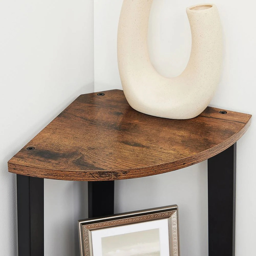 4 Tier Corner Bookshelf Industrial Storage Display Shelf – product view 14 | Ridgefield Furniture