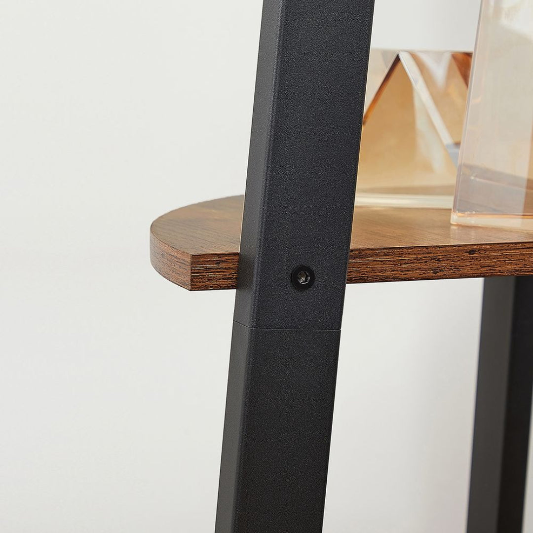 4 Tier Corner Bookshelf Industrial Storage Display Shelf – product view 15 | Ridgefield Furniture