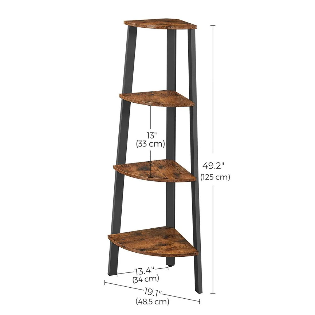 4 Tier Corner Bookshelf – product view 13 | Ridgefield Furniture