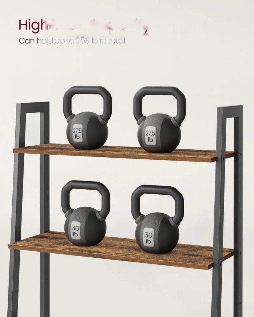 4 Tier Ladder Shelf With Steel Frame Storage Rack – product view 5 | Ridgefield Furniture