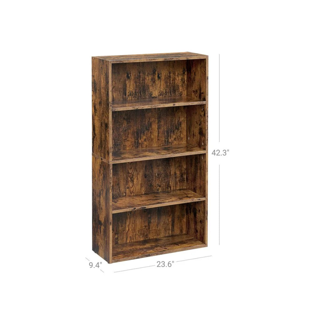 4 Tier Open Bookcase With Adjustable Storage Shelves – product view 7 | Ridgefield Furniture