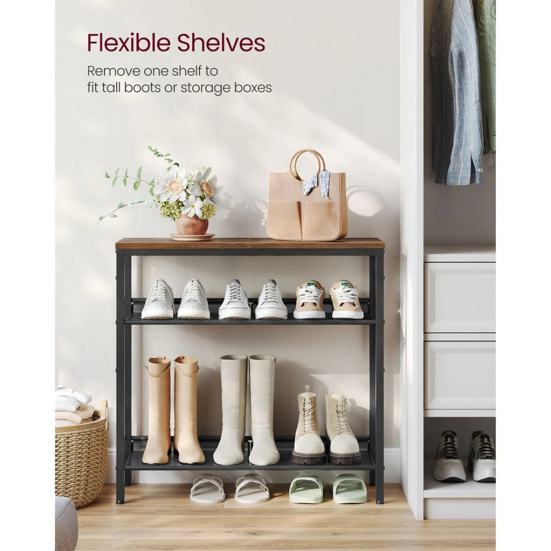 4 Tier Shoe Rack With Storage Top Shelf Entryway Organizer – product view 4 | Ridgefield Furniture